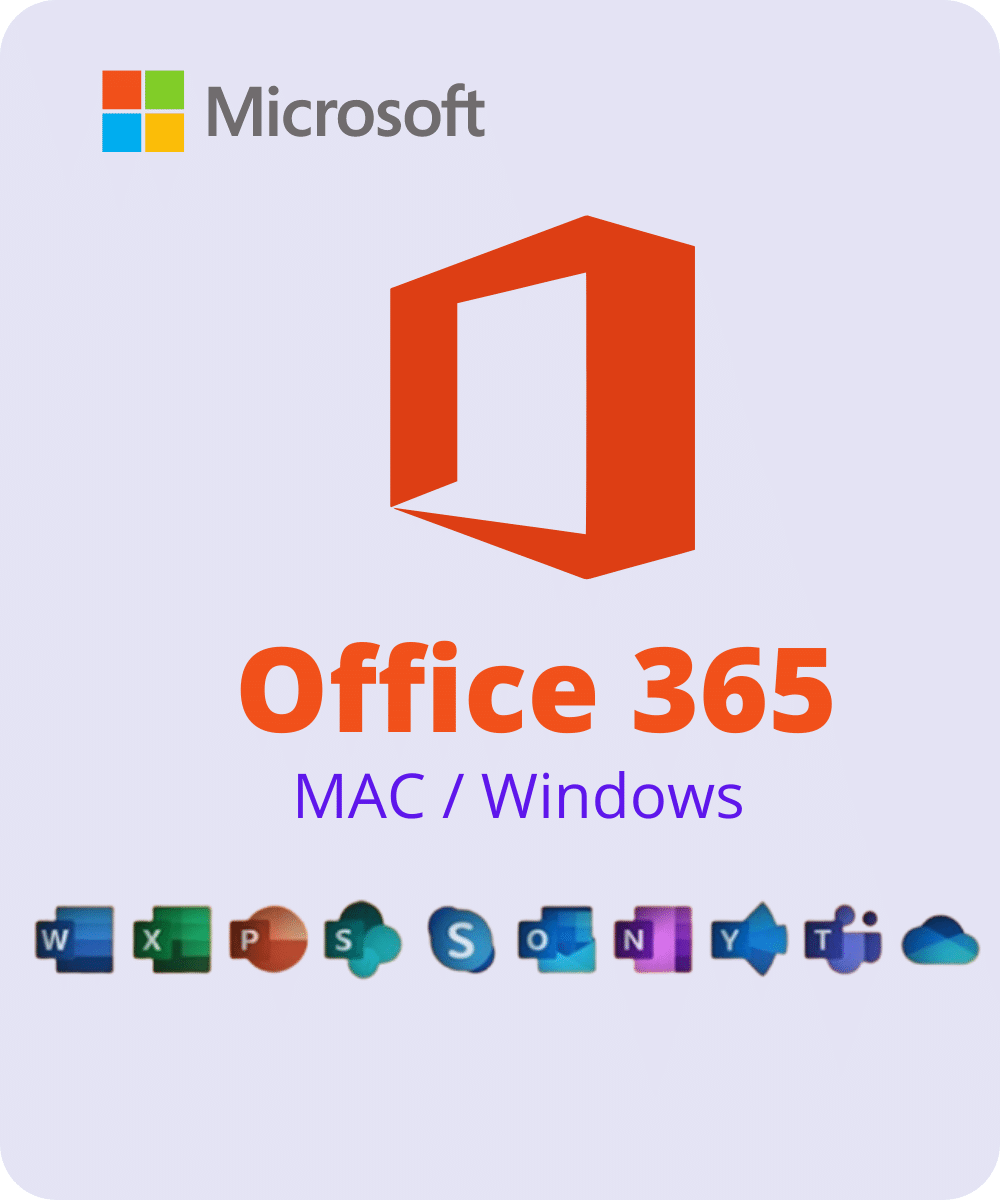 Microsoft Office 365 Personal (PC/Mac) - 5 Device Lifetime - Enterprise Account