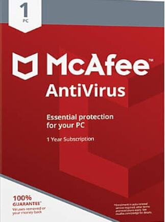 McAfee AntiVirus PC 1 Device 1 Year McAfee Key